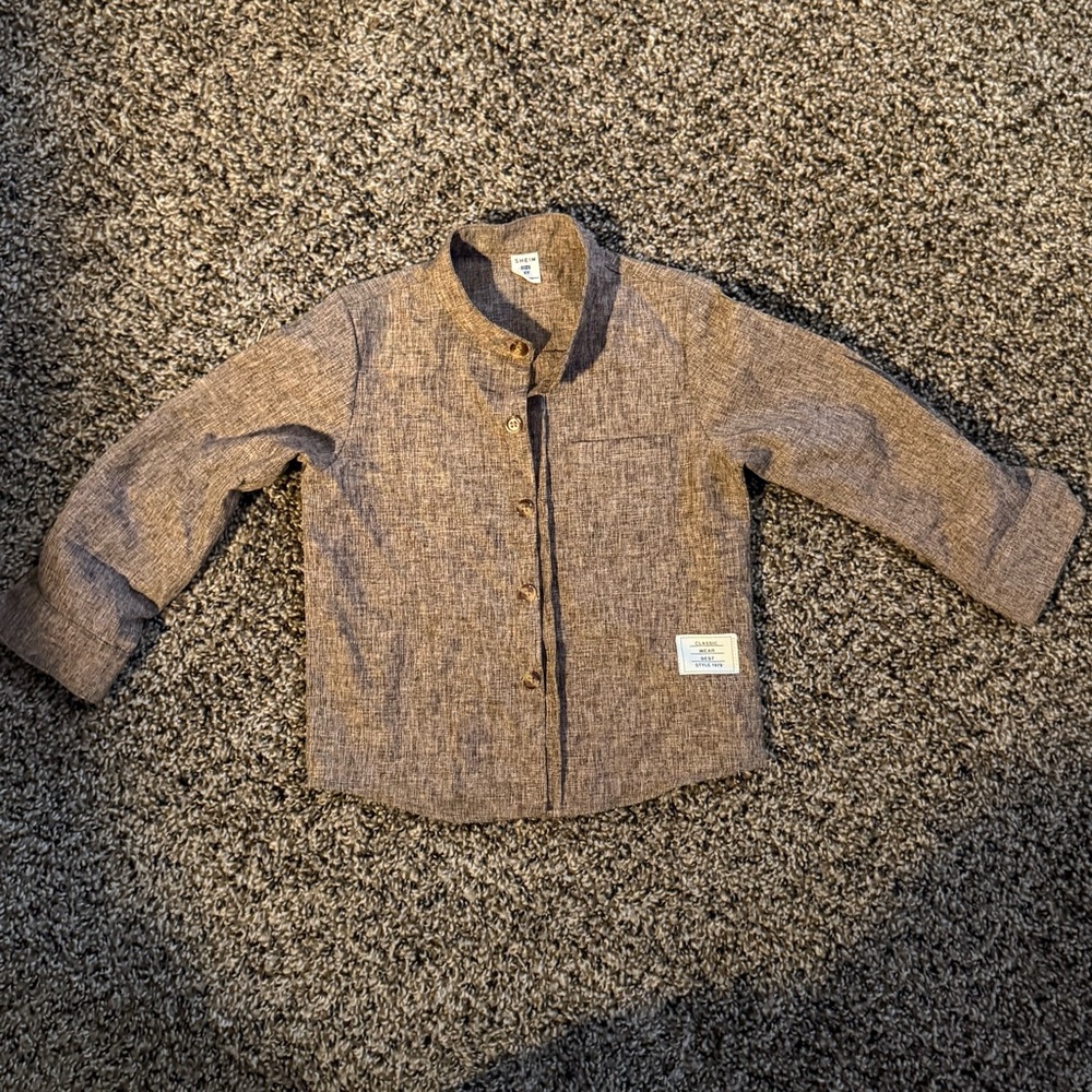 (New) Brown Button-Up Shirt